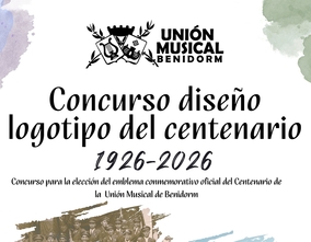Con motivo del centenario de la Unión Musical de Benidorm se convoca un concurso para diseñar su logotipo